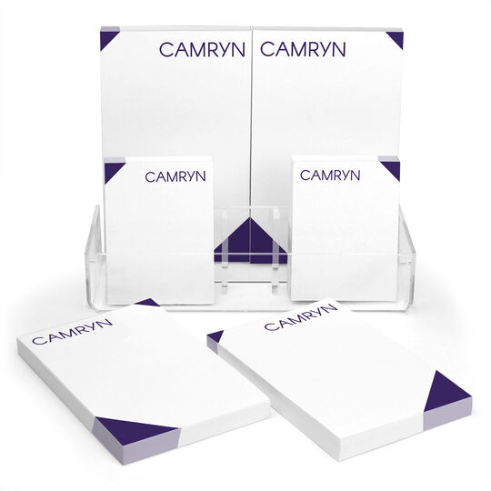 Colored Corners Notepad Set (6 Pads)